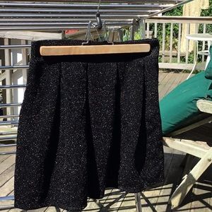 Stone Flower black sparkle party skirt